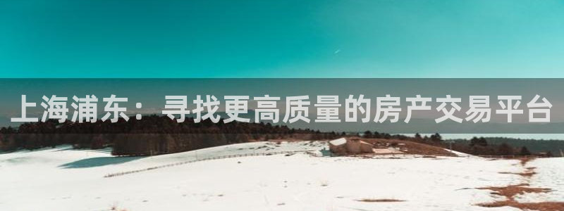 和记娱乐唯一官网：上海浦东：寻找更高质量的房产交易平台